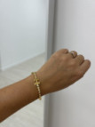 PULSERA H BRILLOS ORO