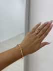 PULSERA H BRILLOS ORO