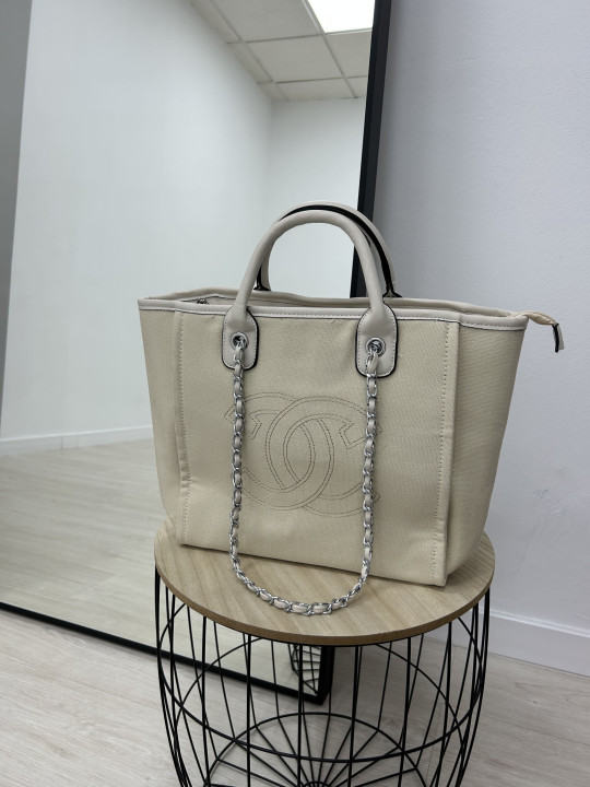 TOTE PEQUEÑO CC BEIGE