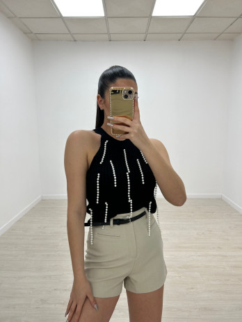 TOP PUNTO PERLAS NEGRO