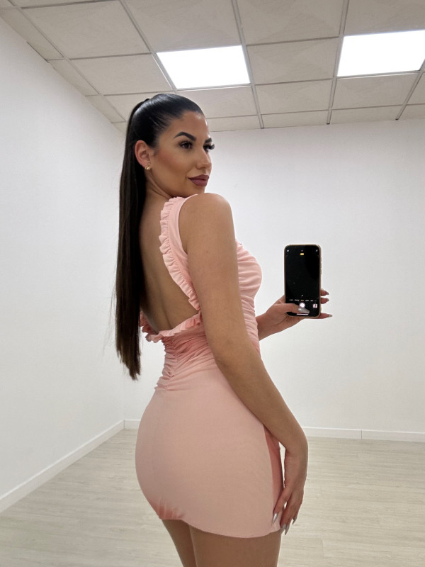 VESTIDO MINI ROSALÉ ROSA