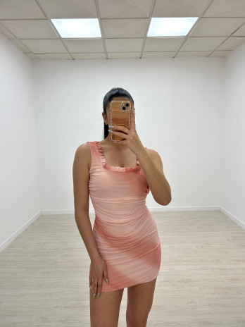 VESTIDO MINI ROSALÉ ROSA