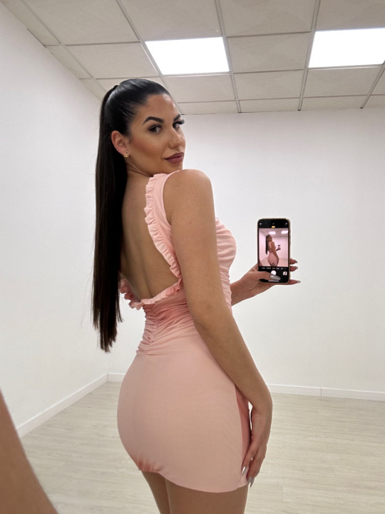 VESTIDO MINI ROSALÉ ROSA