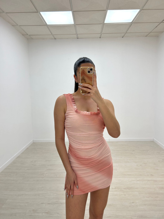 VESTIDO MINI ROSALÉ ROSA