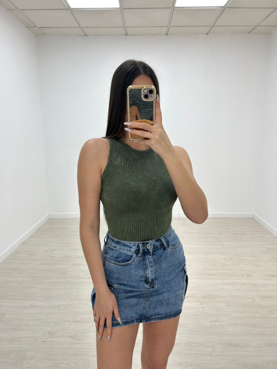 FALDA MINI CARGO DENIM BÁSICA