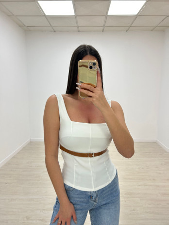 TOP CINTURÓN BLANCO