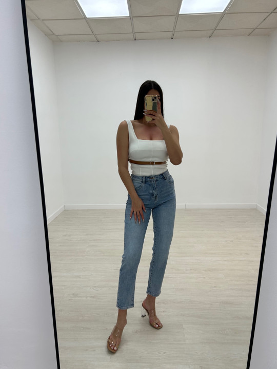 TOP CINTURÓN BLANCO