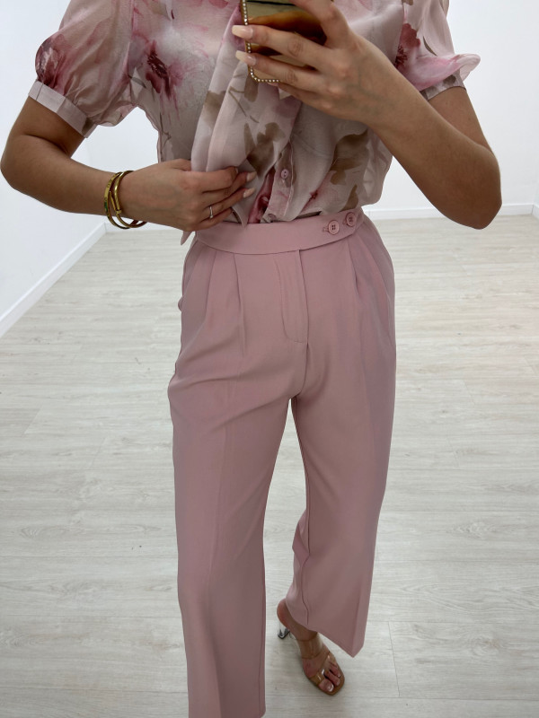 PANTALÓN PINZA EXCLUSIVO ROSA PALO