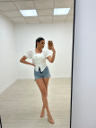 BLUSA ENCAJE BOTONES BLANCA BLUSA ENCAJE BOTONES BLANCA