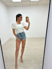 BLUSA ENCAJE BOTONES BLANCA BLUSA ENCAJE BOTONES BLANCA