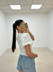 BLUSA ENCAJE BOTONES BLANCA BLUSA ENCAJE BOTONES BLANCA