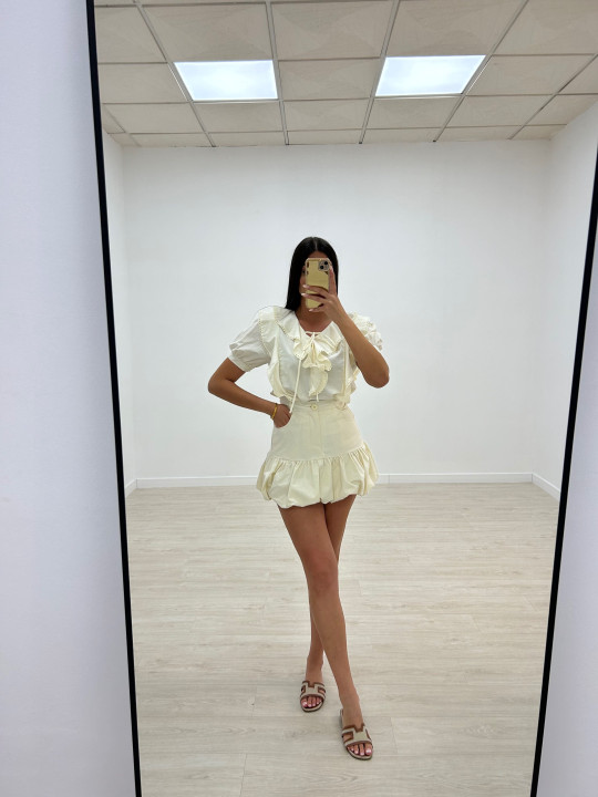 FALDA GLOBO BEIGE