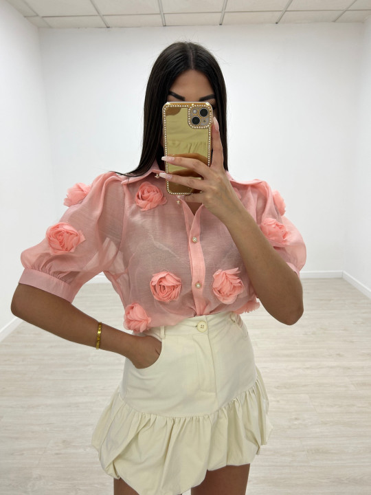 FALDA GLOBO BEIGE