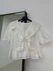 BLUSA BLANCA VOLANTE PUNTILLA