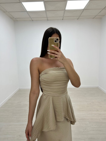 CONJUNTO SATÉN LUXURY CAMEL