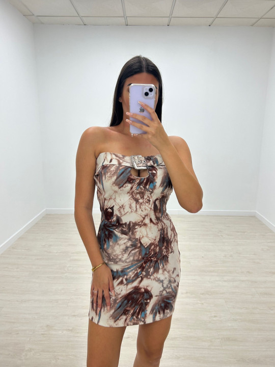 VESTIDO HEBILLA BLANCO