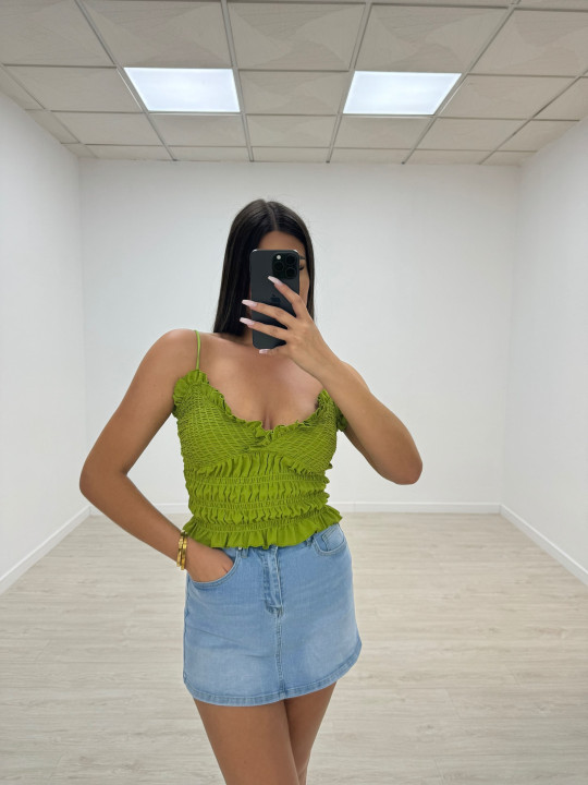 TOP FRUNCE VERDE