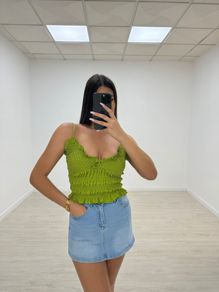 TOP FRUNCE VERDE