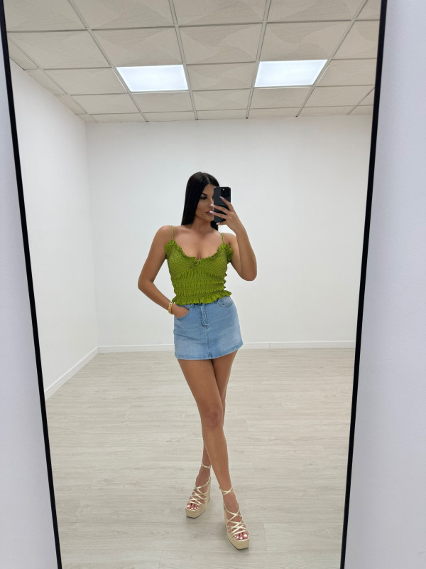 TOP FRUNCE VERDE