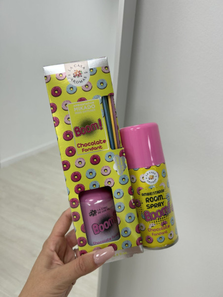 PACK AMBIENTADOR MIKADO+SPRAY CHOCOLATE FONDANT