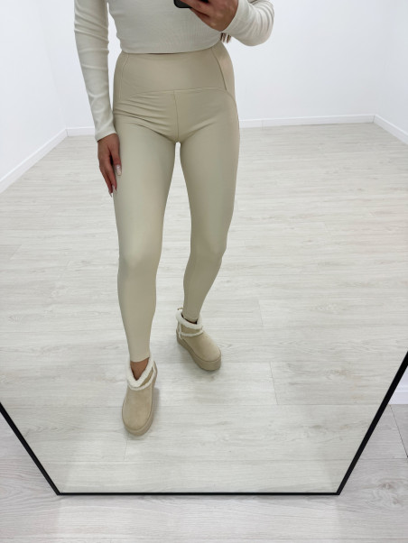 LEGGINS POLIPIEL CREMA