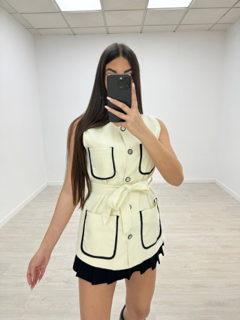 CHALECO SELENE BEIGE