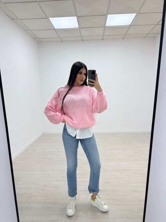 JERSEY BASIC OVERSIZE ROSA