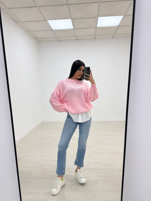 JERSEY BASIC OVERSIZE ROSA