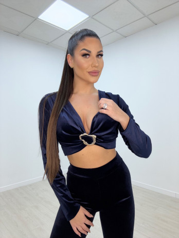 CONJUNTO TERCIOPELO DETALLE MARINO