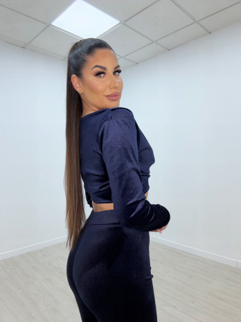 CONJUNTO TERCIOPELO DETALLE MARINO