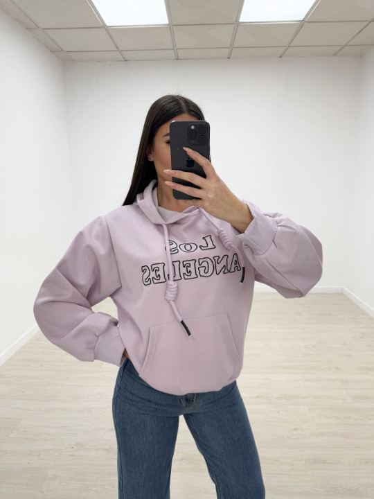 SUDADERA LOS ANGELES ROSA