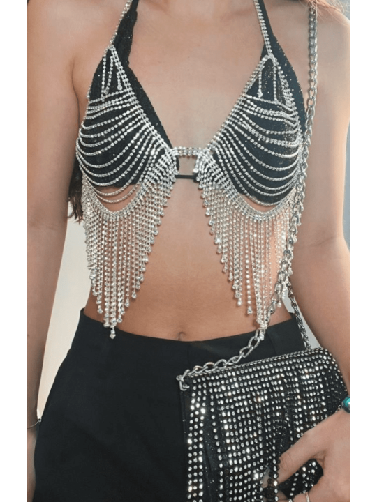 SUJETADOR CADENA BRILLO (OUTLET)