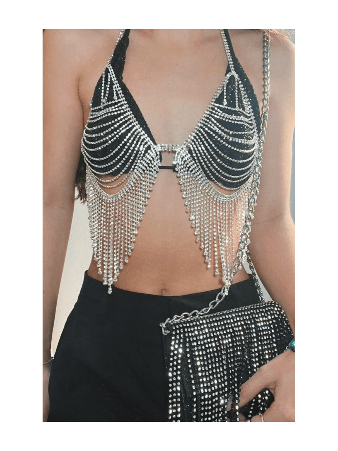 SUJETADOR CADENA BRILLO (OUTLET)