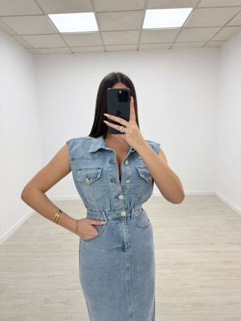 VESTIDO MIDI DENIM EXCLU