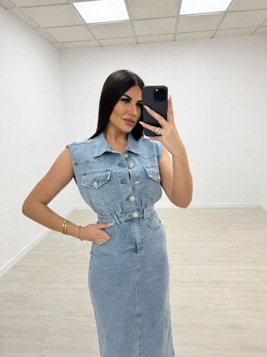 VESTIDO MIDI DENIM EXCLU