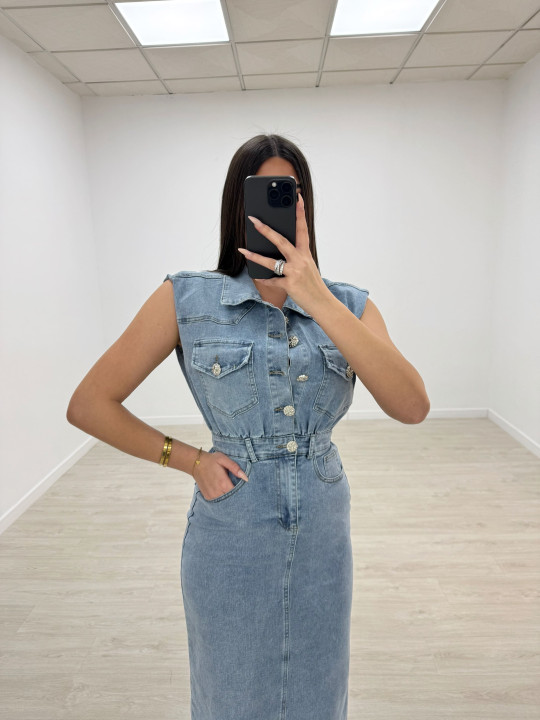 VESTIDO MIDI DENIM EXCLU