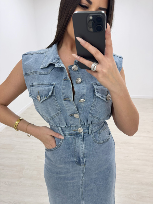 VESTIDO MIDI DENIM EXCLU