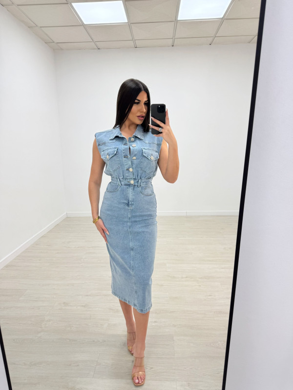 VESTIDO MIDI DENIM EXCLU