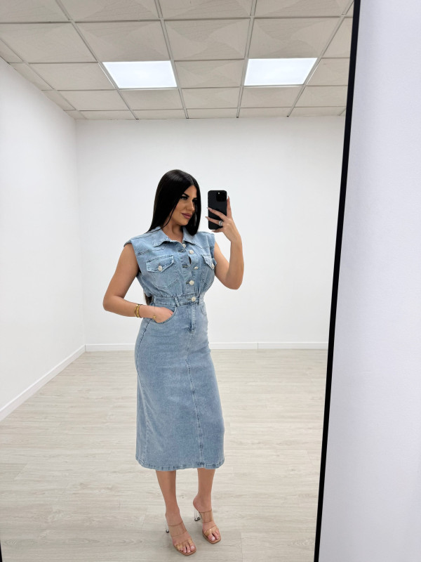 VESTIDO MIDI DENIM EXCLU