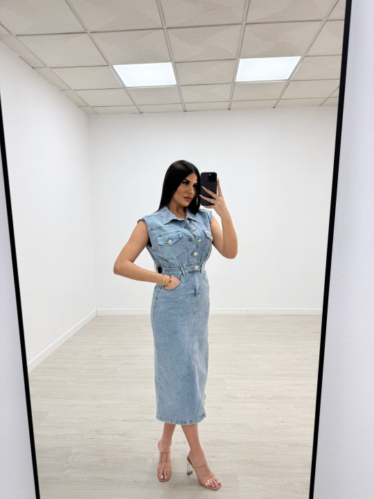 VESTIDO MIDI DENIM EXCLU