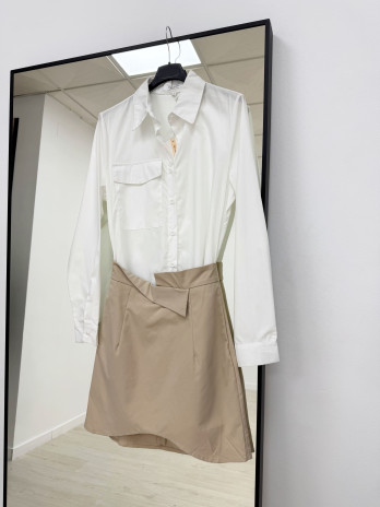 VESTIDO CAMISERO COMBINADO