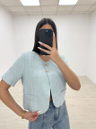 BLAZER TWEED CHANEL CELESTE