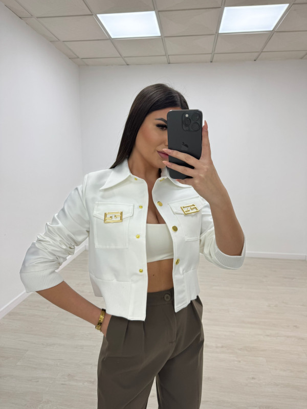 CHAQUETA FENDI BLANCA