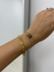 PULSERA H DE HERMS NEGRA