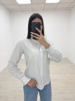 CAMISA POPELÍN BRILLOS BLANCA