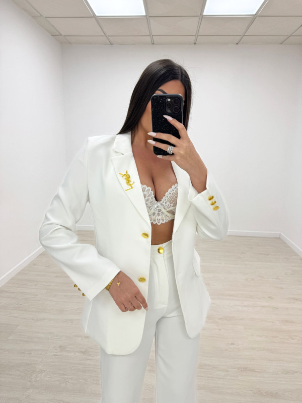 TRAJE YSL BLANCO