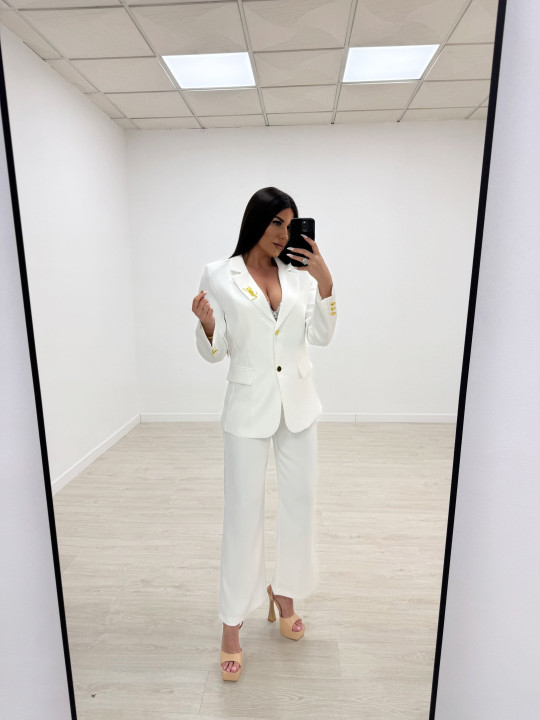 TRAJE YSL BLANCO