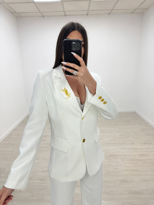 TRAJE YSL BLANCO