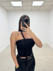 TOP BANDA LAZADA ENCAJE NEGRO