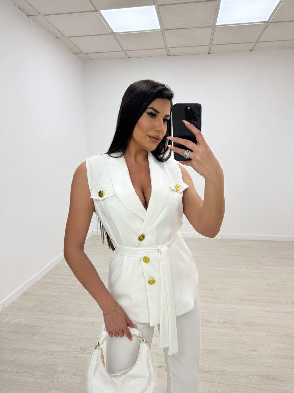 TRAJE BALMAIN BLANCO